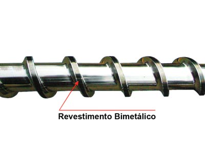 Roscas dosadoras de plastificação bimetálica